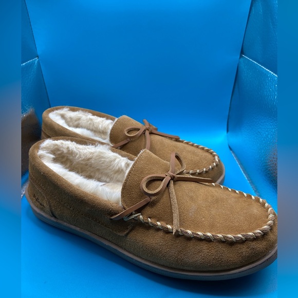 My Pillow Women's Moccasin MySlippers Size 9 Suede Chestnut..Amazing Condition - Picture 2 of 9